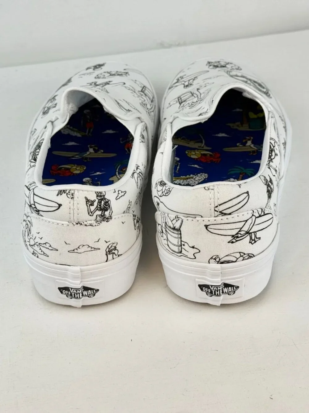 Men's 9.5 Women's 11 -VANS Classic Slip-On Low Tide True White Sneaker-500714